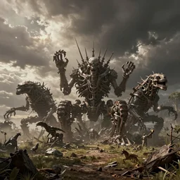 the horrific machines of war are reclaimed by nature