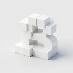orthogonal view, small number of tetris blocks, simple, white, trending on pinterest, keyshot 1 1