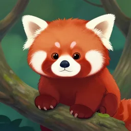 red panda in the style of Walt Disney