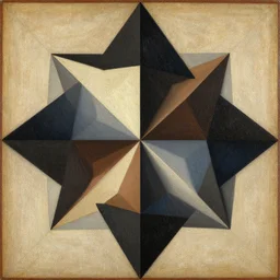 a geometrical image of the painting Et in Arcadia Ego