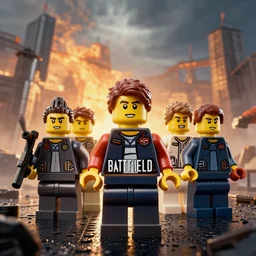 a lego minifigure by simon stalenhag and robbert sammelin and eric persson, battlefield 4, 4 k, hd wallpaper, hdr, tonemapping, detailed, atmospheric, global illumination, majestical lighting, saturated, wet, ray tracing, anamorphic lens, chromatic aberration