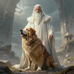 jake the dog transformed into god, high quality, detailed, artstation, fantasy, by greg rutkowski