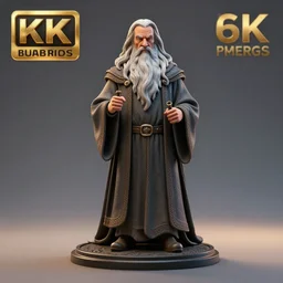 Gandalf as a figurine, artstation, studio, light, 8K