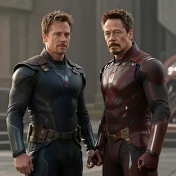 film still of Joseph Gordon-Leavitt! as Tony Stark in Avengers Infinity War, 4k