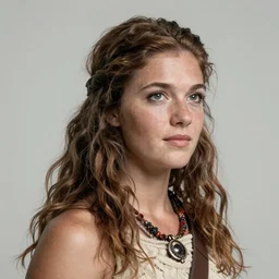 head and legs portrait of a barbarian female, ultra sharp, very detailed, high quality focus by wlop