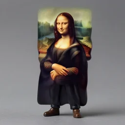 full body of mona lisa as an action figure, studio lighting, no shadow, trending on artstation, 8 k, highly detailed