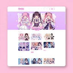 website designed for a cute, harajuku, video game style company