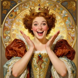 neoclassical epic professional digital art of sweet wonderful queen with two realistic arms and two realistic perfect hands, accent lighting, painted, intricate, detailed, cheery, fun, effervescent, sharp focus, illustration, art by artgerm and greg rutkowski and alphonse mucha and william - adolphe bouguereau, epic, stunning, gorgeous, much wow, much detail, cinematic, masterpiece.