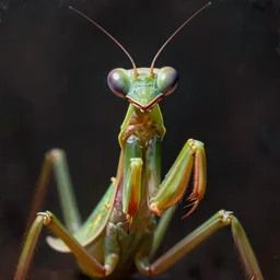 anthropomorphic mantis, prominent eyes attached to the sides of a flat triangular head, beautiful, dnd character art close - up portrait, matte fantasy painting, flattened thorax, deviantart artstation, artstation, jason felix, lisa frank, steve argyle, tyler jacobson, peter mohrbacher, cinema, cinematic horror lighting