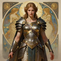 goddess of war, accurate anatomy, only two hands, highly detailed, digital painting, artstation, concept art, smooth, sharp focus, illustration, Unreal Engine 5, 8K, art by Ross Tran and greg rutkowski and alphonse Mucha