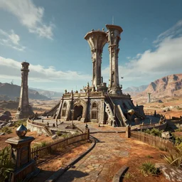 kodachromatic photo of medieval mars colony,digital concept art,unreal engine,realistic,8k