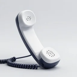 clean 3 d render of a telephone receiver, hyperrealistic and well - lit