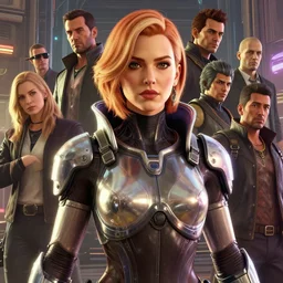 highly detailed upper body portrait christina hendricks wearing shiny plastic armor cyberpunk in gta v, stephen bliss, unreal engine, fantasy art by greg rutkowski, loish, rhads, ferdinand knab, makoto shinkai and lois van baarle, ilya kuvshinov, rossdraws, tom bagshaw, global illumination, radiant light, detailed and intricate environment