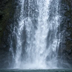 completely silent world, where waterfall goes upwards