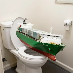 evergreen cargo ship gets stuck in my toilet