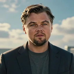 wide centered detailed portrait of leonardo dicaprio in don't look up, futuristic, intricate, octane render, redshift, smooth, illustration, fairy lighting, clouds in the background, hyperrealistic, by dmitry prozorov, loish, and wlop, trending on artstation, hyperdetailed, hyperrealism