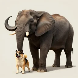 an hybrid between a dog and an elephant buffalo, animal hybrid art, furaffinity, extremely detailed