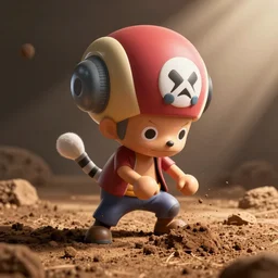 Chopper from One Piece eating dirt