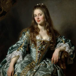 woman, claudia schiffer, long hair, ultra detailed, beautiful, proportional, by greg hildebrandt fancy rococo baroque oil painting high quality clothed in fancy garb in pin up style