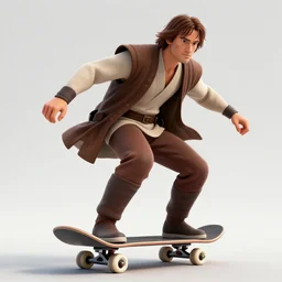 Tony Hawk as Anakin Skywalker on a skateboard