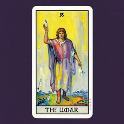 come on, the lover, the hour is already fulfilled, tarot card, meaningful, abstract, illustration, metaphoric, painting