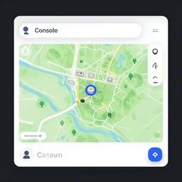Clean flat Map exploration  UI interface of the Console  game