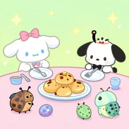 a lunch for bugs, sanrio, sparkles, worm heaven