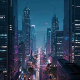 photo of a cyberpunk landscape