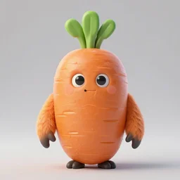 Furry carrot monster photorealistic, 8k resolution