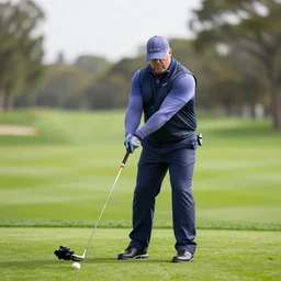 thanos playing golf, clear focus, bokeh effect, high res, hasselblad, dslr, professional, cinematic