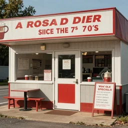 a roadside diner open since the 7 0 s in ohio : with free coffee refills, daily specials, and a door you must never open, high quality high detail matte painting by david mattingly and norman rockwell and nc wyeth, hd, realistic, photorealistic lighting, composition and layout in the style of gregory crewdson, modern supernatural horror.