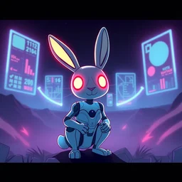 rabbit robot minimalist comics, behance hd by jesper ejsing, by rhads, makoto shinkai and lois van baarle, ilya kuvshinov, rossdraws global illumination ray tracing hdr radiating a glowing aura