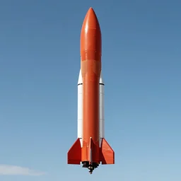 red nasa rocket