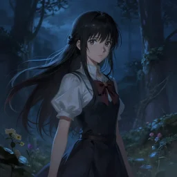 a girl from final fantasy live action, movie still from clannad after story, evocative, mystical night, sharp focus, very very very very detailed, award winning, masterpiece digital painting by greg rutkowski, alex grey, marc adamus, beautiful dramatic lighting, artstation, 4 k wallpaper, style by peter deligdisch, peterdraws