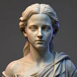 stoic statue of emma watson, vaporwave, aesthetic, naturel, symmetrical face, hyper detailed, digital sculpture, trending in artstation, cinematic lighting, studio quality, smooth render, unreal engine 5 rendered, octane rendered
