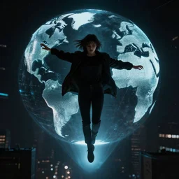 dreaming of a world where i can teleport, style of cyber noir