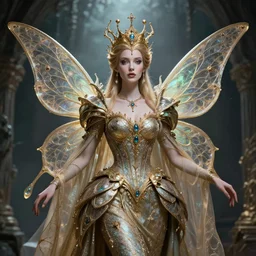 the fairy queen, 4 k, intricate detailed, jaw dropping, gorgeous, surreal, octane render
