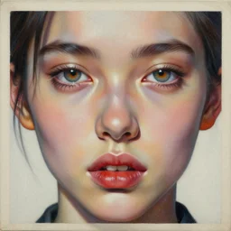 passionate lips and burning eyes of our legendary youth detailed and highly reliefed analogue collage with canvas texture in style of conteporary art, punk art, dadaism, photorealistic, expressionism, masterpiece, balanced composition, light colors, spectacular quality, intricate oil details