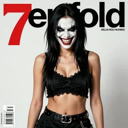 grimace inspired fashion. centerfold fashion magazine. 7 0's. hole body picture