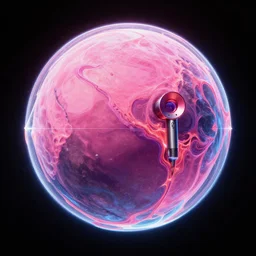 dyson sphere program pink planet, concept art, by greg rutkowski, xray melting colors