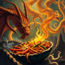 dragon food by _ beeple, artgerm, _ aaron _ horkey _ amanda _ sage _ bauhaus, salvador dali, _ bernie _ wrightson _ bruce pennington _ frank _ stella _ anne _ stokes _ alena _ aenami _ angus _ mckie, alex grey, akira toriyama, arthur adams, hp lovecraft, andre masson, brian despain. abstract, artstation, design 4 k, native, hd,