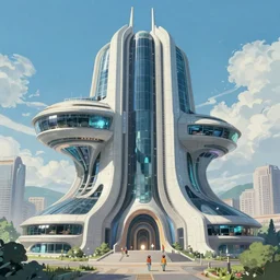 futuristic architecture, highly detailed, cyberpunk, studio ghibli, jean - baptiste monge, octane render, 4 k