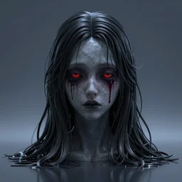 nightmare by Chiho Aoshima as 3d render, octane render , raytracing, reflections