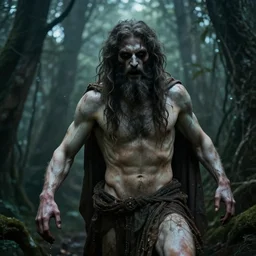 the great god pan in nature scary lovecraftian cinematic sharp focus high resolution