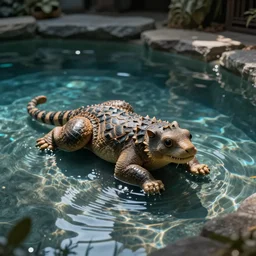 creature in a pool