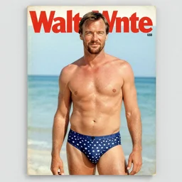 walter white on the cover of swimsuit illustrated magazine 1 9 6 8, vintage 1 9 6 8 print, 3 5 mm,