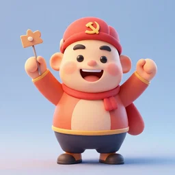 happy communist spurdo sparde, highly detailed 3 d render, positive emotions, artstation, unreal engine
