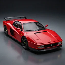 “ lord of darkness red wicked ferrari testarossa, hyper realistic, hyper detailed, concept art design by ferrari concept art designers ”