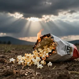 a bag of popcorn that i burnt on accident