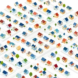 abstract beautiful bright background, millions of houses, neighborhood, isometric city, adobe illuatrator, multicolor, 3 d shapes, glitches, trending behance, metro scheme, poster by wlop, tooth wu, greg rutkowski, beeple